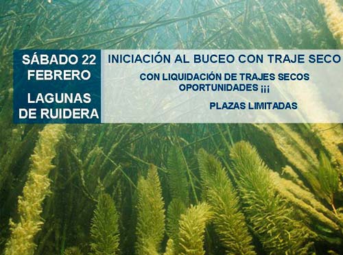 Iniciación al buceo con traje seco en las Lagunas de Ruidera.